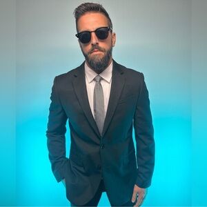 H&M / Black Blazer Suit Jacket / Size 46R